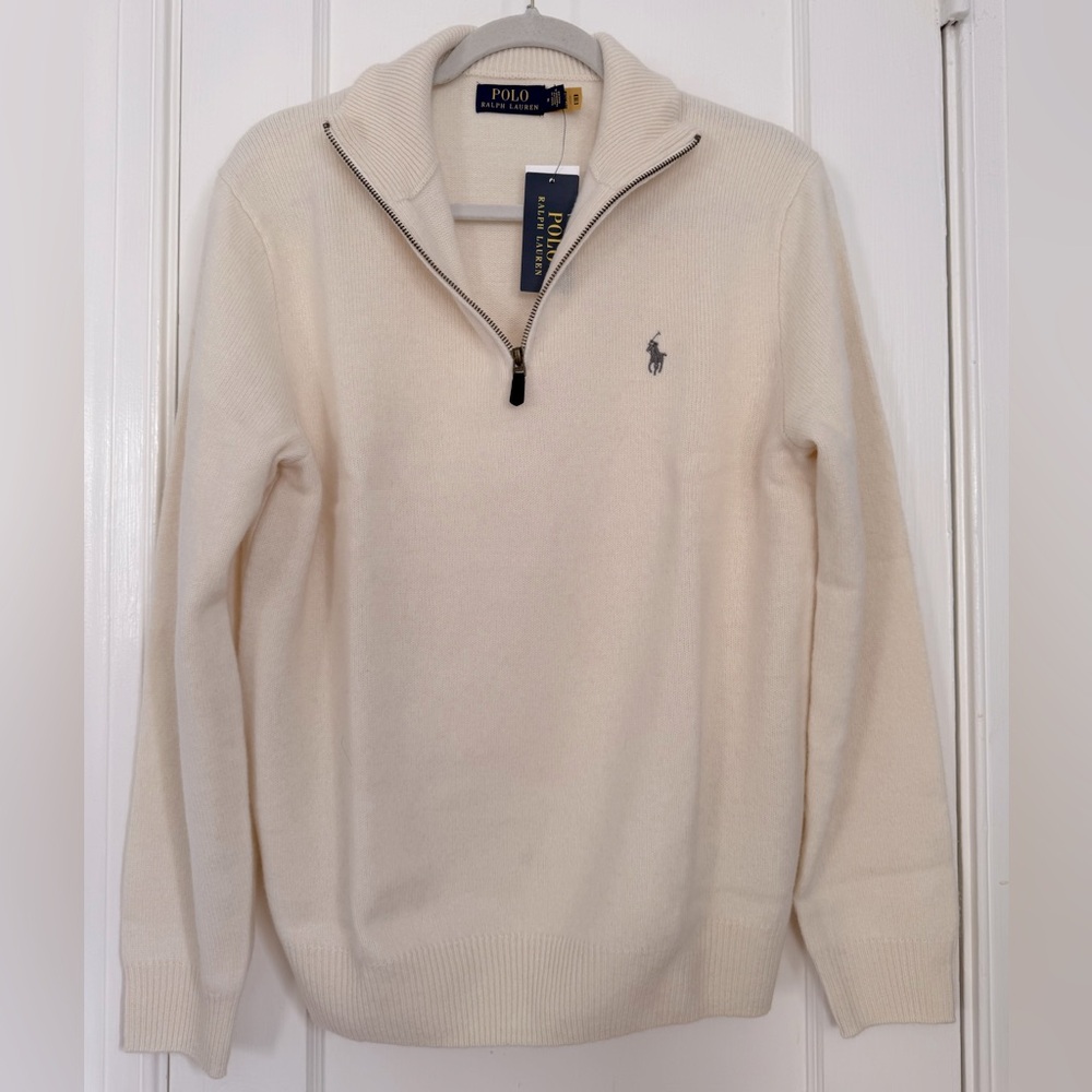 Ralph Lauren Polo Cashmere Wool Blend 1/4 Zip Sweater